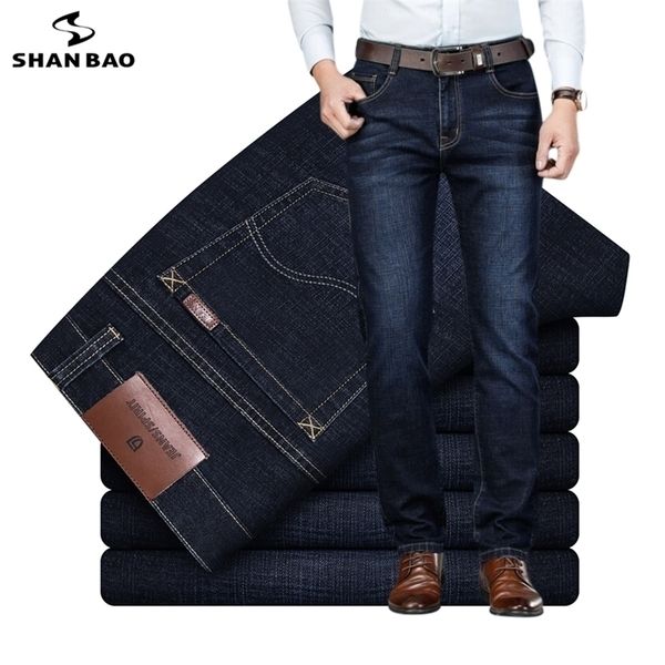 shan bao autumn and spring brand high-quality high-waist fitted straight-leg jeans classic style business men's slim 220328, Blue
shan bao autumn and spring brand high-quality high-waist fitted straight-leg jeans classic style business men's slim 220328, Blue