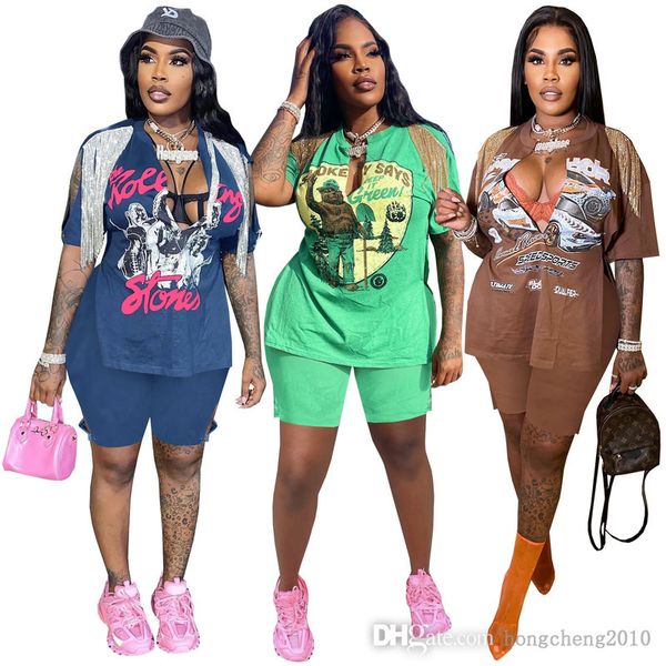 summer outfits for women tracksuits 2 piece sets hollow out tassel graphic t-shirt short sleeve biker shorts matching set, Gray
summer outfits for women tracksuits 2 piece sets hollow out tassel graphic t-shirt short sleeve biker shorts matching set, Gray