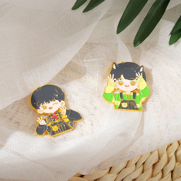 cartoon idol character brooch boy lapel pin lovely enamel badge women's brooch fashion metal decorative scarf, Gray
cartoon idol character brooch boy lapel pin lovely enamel badge women's brooch fashion metal decorative scarf, Gray