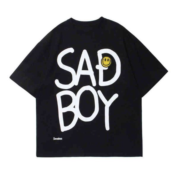 te shirt streetwear hip hop men summer smile face letter print short mouwen t-shirts katoen casual mode losse, White;black
te shirt streetwear hip hop men summer smile face letter print short mouwen t-shirts katoen casual mode losse, White;black