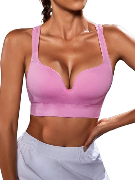 seamless breathable solid sports bra 93nm#, Gray
seamless breathable solid sports bra 93nm#, Gray