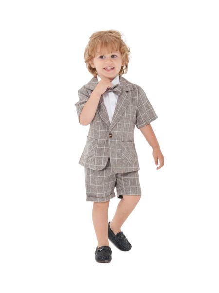toddler boys plaid bow detail blazer & shorts without shirt 136u#, Black;white
toddler boys plaid bow detail blazer & shorts without shirt 136u#, Black;white