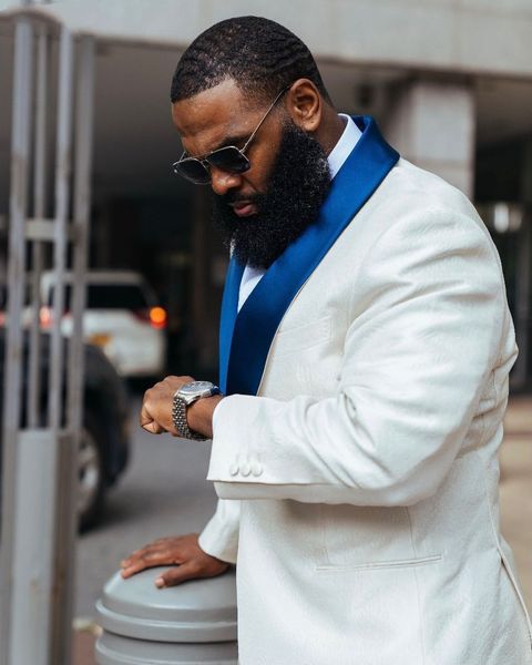white and blue wedding tuxedos for men shawl lapel one button blazer sets groom suits costume homme mariage 2 piece, Black;gray
white and blue wedding tuxedos for men shawl lapel one button blazer sets groom suits costume homme mariage 2 piece, Black;gray