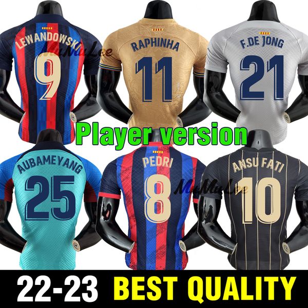 player version 22 23 gavi memphis pedri soccer jersey 2022 2023 ansu fati lewandowski ferran kessie f. de jong raphinha camisetas de footbal, Black;yellow
player version 22 23 gavi memphis pedri soccer jersey 2022 2023 ansu fati lewandowski ferran kessie f. de jong raphinha camisetas de footbal, Black;yellow