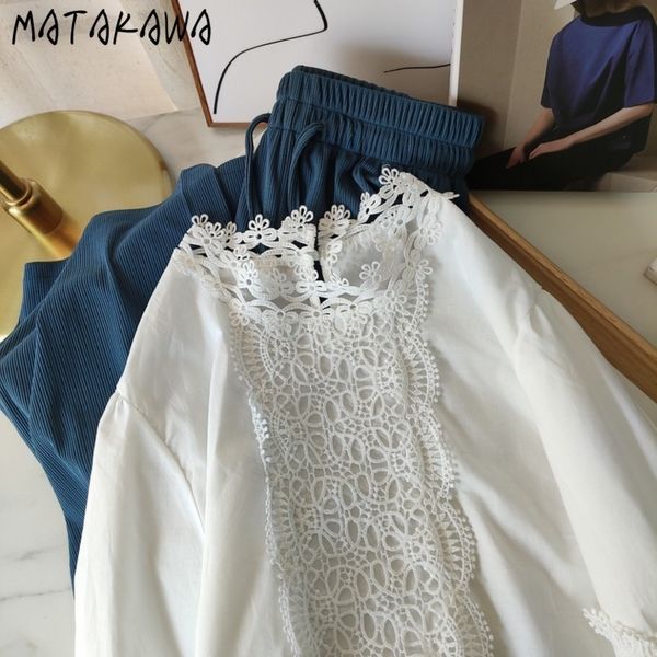 hollow stitching womens blouses spring korean vinatge lace shirt standup collar blouse loose solid blusaslongsleeved 210506, White
hollow stitching womens blouses spring korean vinatge lace shirt standup collar blouse loose solid blusaslongsleeved 210506, White