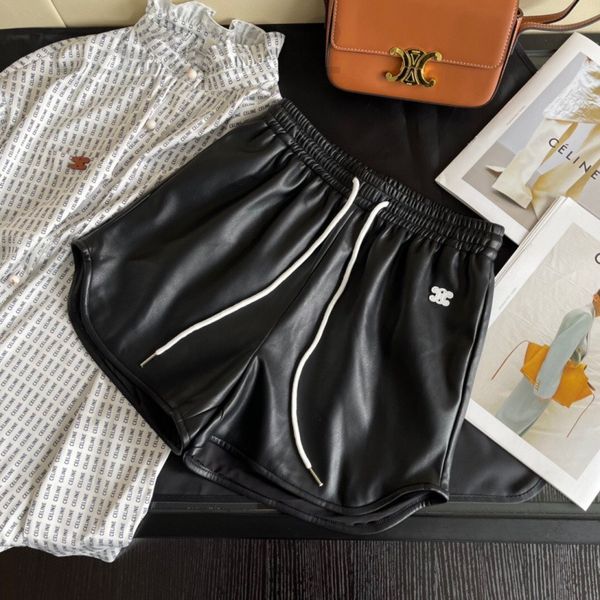 casual dresses designer chaopai 22 early spring new embroidery white small sports style super high thin pu leather temperament black shorts, Black;gray
casual dresses designer chaopai 22 early spring new embroidery white small sports style super high thin pu leather temperament black shorts, Black;gray