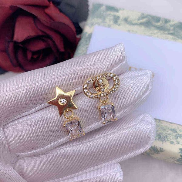 new with diamond star earrings women's red style versatile temperament high 925 silver needle earrings, Golden
new with diamond star earrings women's red style versatile temperament high 925 silver needle earrings, Golden