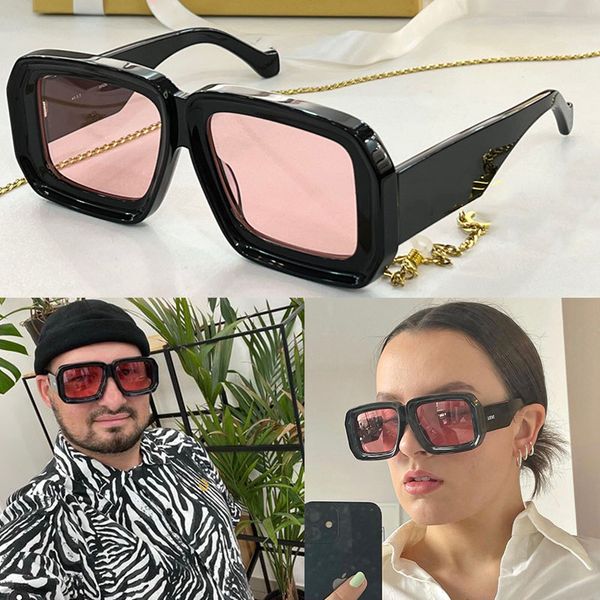 

Summer diving mask designer square sunglasses men women Thick plate frames and temples occhiali de soleil 40064 vibrant Barcelona style popular 2024