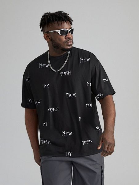 extended sizes men letter graphic tee u0bj#, White;black
extended sizes men letter graphic tee u0bj#, White;black
