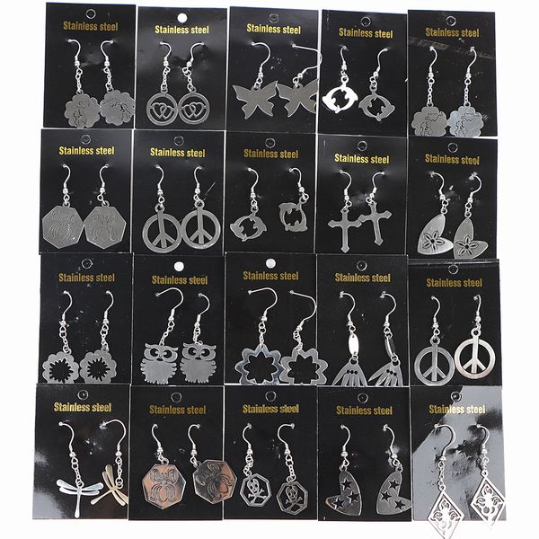 10pcs/lot fashion dangle hollow stainless steel earrings for women simple hook earrings mix style birthday jewelry party gifts, Silver
10pcs/lot fashion dangle hollow stainless steel earrings for women simple hook earrings mix style birthday jewelry party gifts, Silver