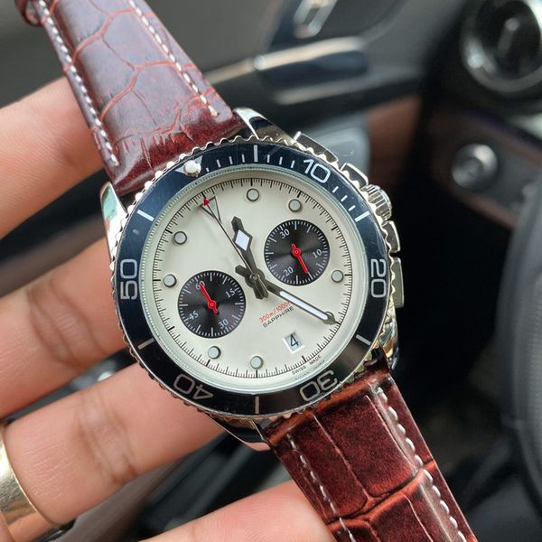 fashion mens watches brand watch chronograph leather strap satch 42mm luxury wristwatches all dials work wristwatches for men father's, Slivery;brown
fashion mens watches brand watch chronograph leather strap satch 42mm luxury wristwatches all dials work wristwatches for men father's, Slivery;brown