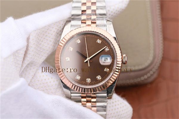 nf factory 41mm 126334 cal a3235 automatic mens watch brown diamonds dial stick mark two tone rose gold steel bracelet watches, Slivery;brown
nf factory 41mm 126334 cal a3235 automatic mens watch brown diamonds dial stick mark two tone rose gold steel bracelet watches, Slivery;brown