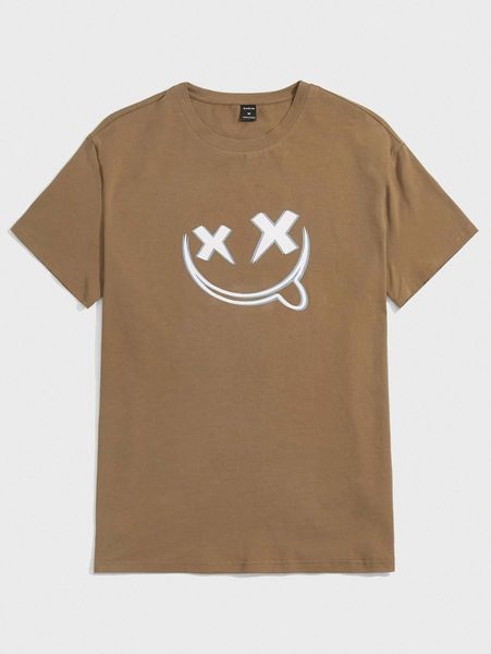 men cartoon graphic tee e5a6#, White;black