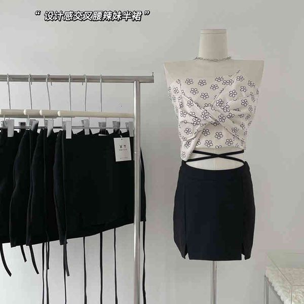 skirts summer black skirt, female spice girl cross strap, chic, slim design, niche split skirt s1l0
skirts summer black skirt, female spice girl cross strap, chic, slim design, niche split skirt s1l0