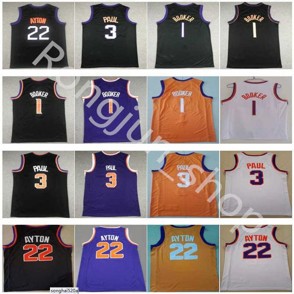 stitched 2021 men basketball jerseys chris paul 3 devin booker 1 deandre ayton 22 jersey mens city black white purple orange color who jerse, Black;red
stitched 2021 men basketball jerseys chris paul 3 devin booker 1 deandre ayton 22 jersey mens city black white purple orange color who jerse, Black;red