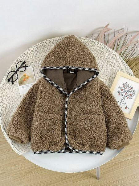 toddler boys contrast binding hooded teddy coat she, Blue;gray
toddler boys contrast binding hooded teddy coat she, Blue;gray