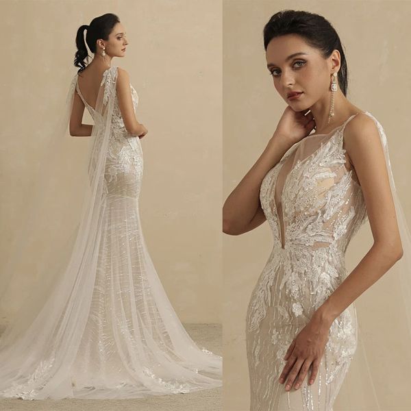charming glittler champange mermaid wedding dress 2022 bride sheer jewel neckline backless boho bridal gown newest, White
charming glittler champange mermaid wedding dress 2022 bride sheer jewel neckline backless boho bridal gown newest, White