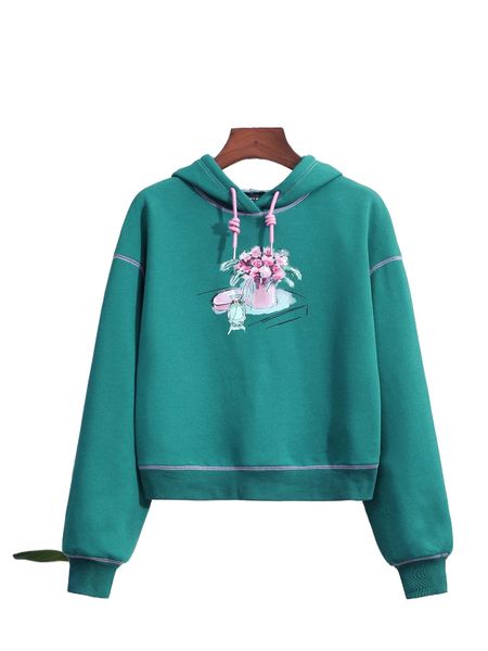 x maríazavoychinskiy floral print drawstring hoodie e3j2#, Black
x maríazavoychinskiy floral print drawstring hoodie e3j2#, Black