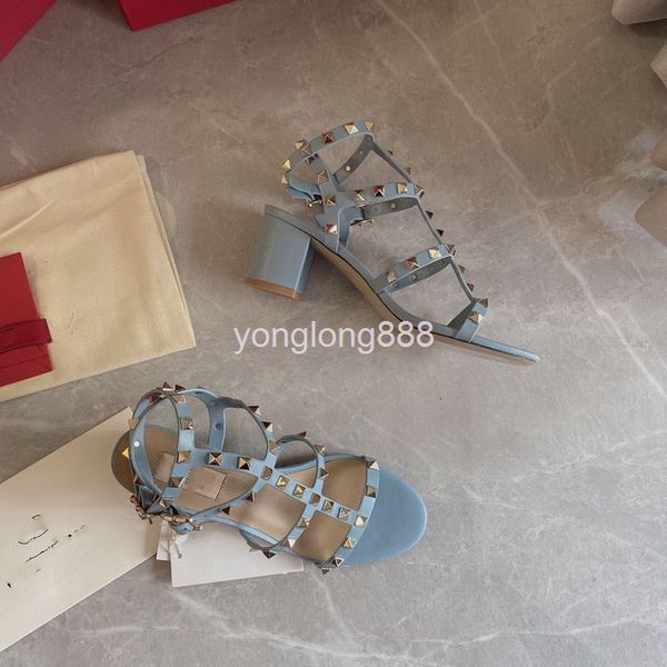 sandals high end quality rivet open toe high-heeled sandals women's thick heel leather shallow mouth one line buckle roman shoes, Black
sandals high end quality rivet open toe high-heeled sandals women's thick heel leather shallow mouth one line buckle roman shoes, Black