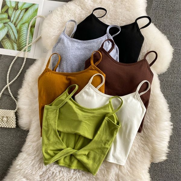 summer crop spaghetti strap tanke women built in bra off shoulder solid color sleeveless camisole ins 220607, White
summer crop spaghetti strap tanke women built in bra off shoulder solid color sleeveless camisole ins 220607, White