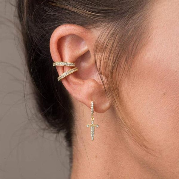 dangle & chandelier zhouyang trendy cross sword earrings full zircon personality hip hop punk for women gift jewelry bluk ohe024, Silver
dangle & chandelier zhouyang trendy cross sword earrings full zircon personality hip hop punk for women gift jewelry bluk ohe024, Silver