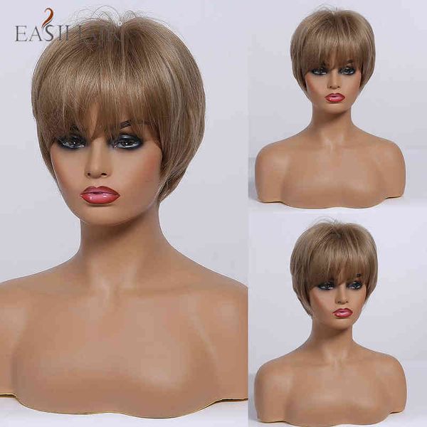 easihair bob straight brown mixed blonde synthetic wigs wiht bang heat resistant natural fake hair for women daily cosplay party 220525, Black
easihair bob straight brown mixed blonde synthetic wigs wiht bang heat resistant natural fake hair for women daily cosplay party 220525, Black