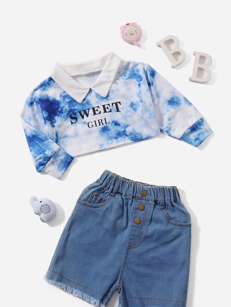 baby 1pc letter tie dye she, Blue
baby 1pc letter tie dye she, Blue