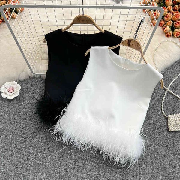 women's tanks camis wool stitched round neck vest women's summer korean version foreign style chic short sleeveless waistcoat 8yj5, White
women's tanks camis wool stitched round neck vest women's summer korean version foreign style chic short sleeveless waistcoat 8yj5, White