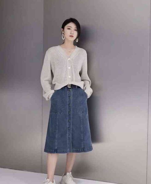skirts environmental protection denim series super elast skirt medium length ashaped split, Black
skirts environmental protection denim series super elast skirt medium length ashaped split, Black