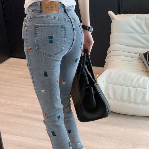 women jeans girls jean lettered embroidery pant straight pants design jeans s l xl, Blue
women jeans girls jean lettered embroidery pant straight pants design jeans s l xl, Blue
