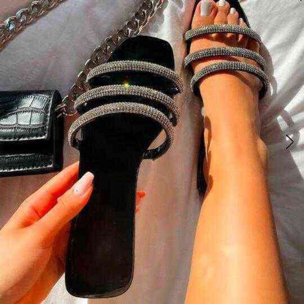 spring summer new three layer rhinestone flat bottom non slip durable women's beach sandals outdoor wild casual slippers220514, Black
spring summer new three layer rhinestone flat bottom non slip durable women's beach sandals outdoor wild casual slippers220514, Black