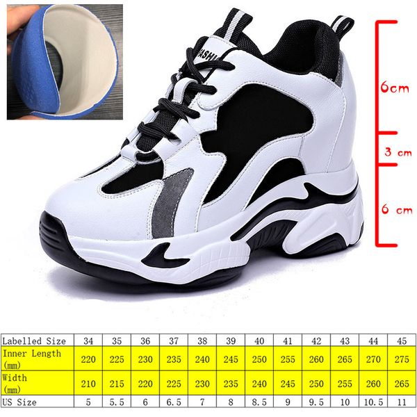7cm super thick sole genuine leather platform wedge shoes chunky sneakers ins za women vulcanized casual shoes spring, Black;yellow
7cm super thick sole genuine leather platform wedge shoes chunky sneakers ins za women vulcanized casual shoes spring, Black;yellow