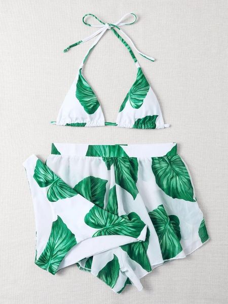 women's swimwear 3pack random tropical bikini women swimsuit with cover up shorts summer beach bathing suit set, White;black
women's swimwear 3pack random tropical bikini women swimsuit with cover up shorts summer beach bathing suit set, White;black