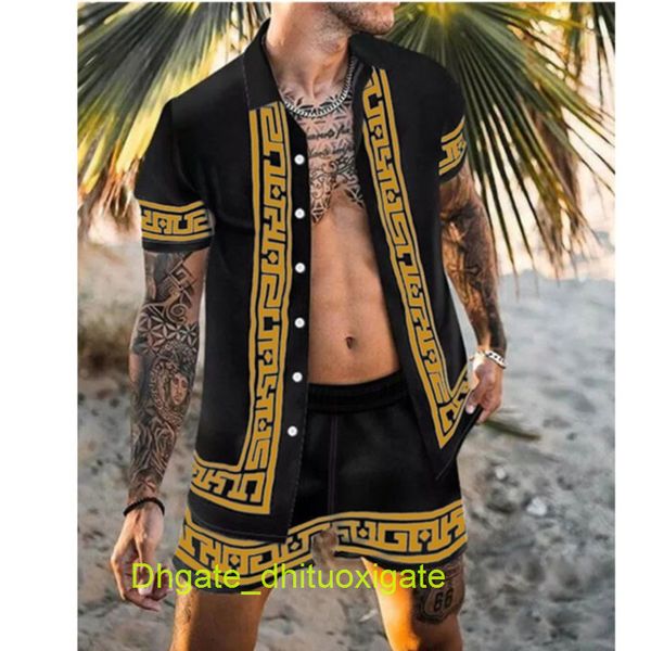 luxury summer mens tracksuit hawaiian sets t-shirts printing fashion men swim short sleeve button shirts beach shorts streetwear casual shir, Gray 
luxury summer mens tracksuit hawaiian sets t-shirts printing fashion men swim short sleeve button shirts beach shorts streetwear casual shir, Gray