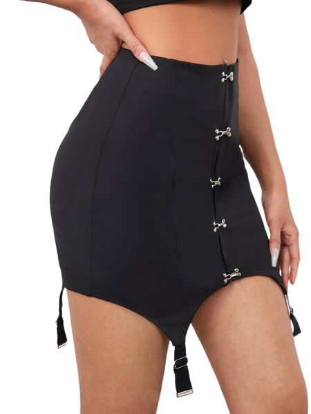 hook and eye front asymmetrical hem skirt q1dw#, Black
hook and eye front asymmetrical hem skirt q1dw#, Black