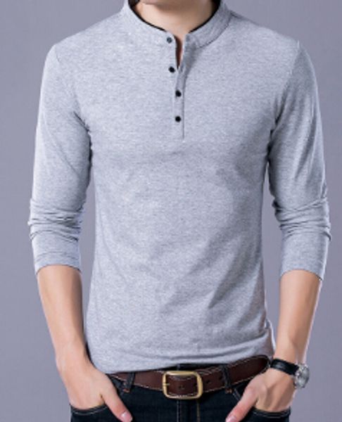t shirts men spring autumn cotton mens solid color mandarin collar long sleeve tee aa, White;black
t shirts men spring autumn cotton mens solid color mandarin collar long sleeve tee aa, White;black
