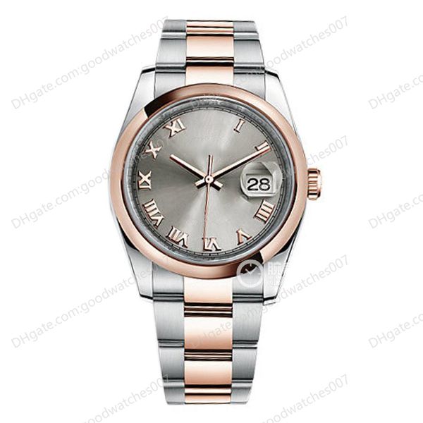asian watch 2813 sports automatic mechanical ladies watchs 36mm silver gray roman dial sapphire glass 116201 stainless steel rose gold strap, Slivery;brown
asian watch 2813 sports automatic mechanical ladies watchs 36mm silver gray roman dial sapphire glass 116201 stainless steel rose gold strap, Slivery;brown