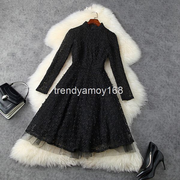 casual dresses early spring women's wear heavy industry nail bead stand collar, slim waist, large swing, water-soluble lace dress t1172, Black;gray
casual dresses early spring women's wear heavy industry nail bead stand collar, slim waist, large swing, water-soluble lace dress t1172, Black;gray