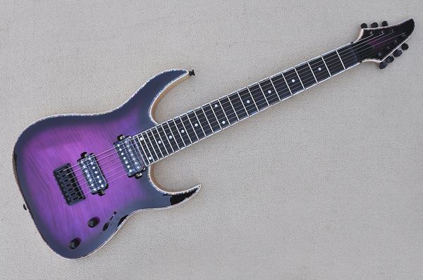 factory custom 7 strings purple electric guitar with flame maple veneer black hardware rosewood fretboard colorful binding body and neck can
factory custom 7 strings purple electric guitar with flame maple veneer black hardware rosewood fretboard colorful binding body and neck can
