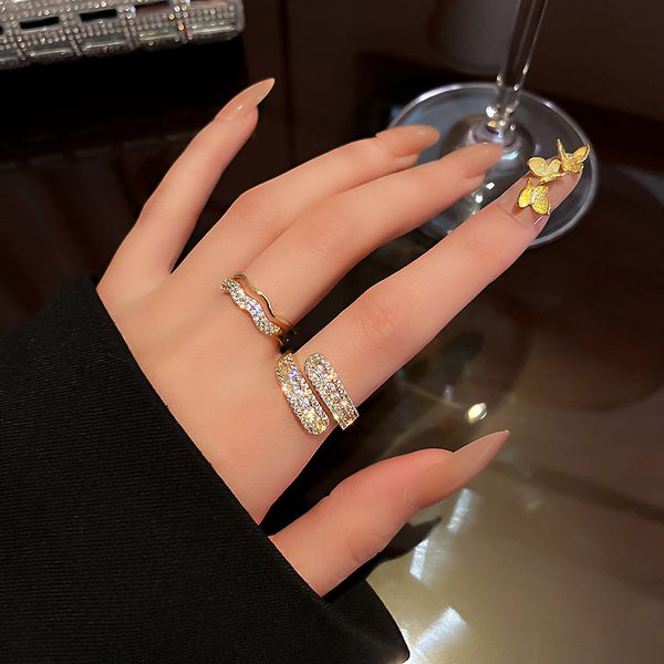 real gold electroplated diamond open ring simple temperamental cold style ring south korea dongdaemun fashionable index finger female, Silver
real gold electroplated diamond open ring simple temperamental cold style ring south korea dongdaemun fashionable index finger female, Silver