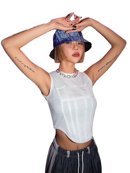 dazy asymmetrical hem tank q9ey#, White