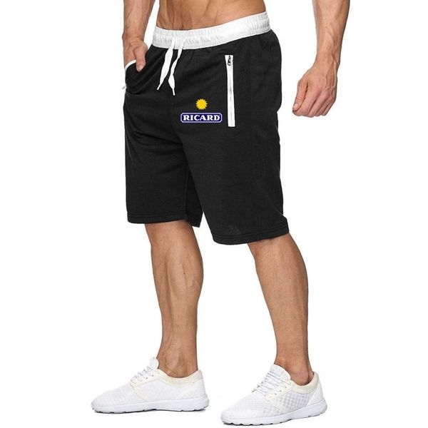 ricard shorts mens running sports cotton printed slimfit casual summer exercise gym fitness 220616, White;black 
ricard shorts mens running sports cotton printed slimfit casual summer exercise gym fitness 220616, White;black
