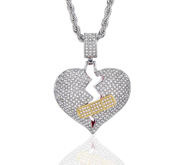 s3072 fashion jewelry full diamond heart necklace for man woman broken hearts pendant necklaces, Silver
s3072 fashion jewelry full diamond heart necklace for man woman broken hearts pendant necklaces, Silver