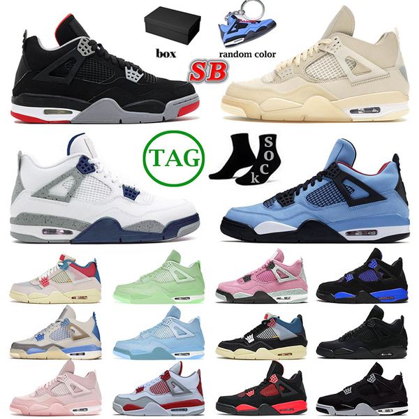 with box jumpman 4 4s designer mens womens basketball shoes midnight navy blue thunder sail pink military black cats sb bred sports sneakers
with box jumpman 4 4s designer mens womens basketball shoes midnight navy blue thunder sail pink military black cats sb bred sports sneakers