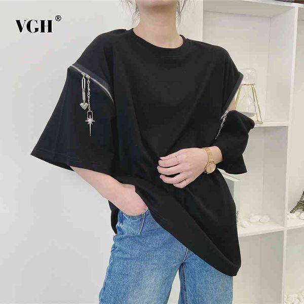 minimalist patchwork zipper t shirt for women o neck short sleeve casual loose hollow out shirts female fashion 210507, White
minimalist patchwork zipper t shirt for women o neck short sleeve casual loose hollow out shirts female fashion 210507, White