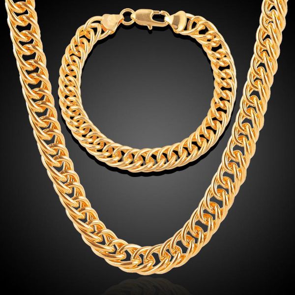 heavy mens 18k real solid gold finish thick miami cuban link necklace chain bracelet set ys222, Silver
heavy mens 18k real solid gold finish thick miami cuban link necklace chain bracelet set ys222, Silver
