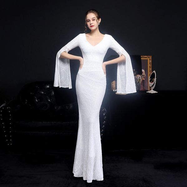white elegant party maxi dress gold sequin evening dress women long sleeve prom dresses plus size 5xl, Black;red
white elegant party maxi dress gold sequin evening dress women long sleeve prom dresses plus size 5xl, Black;red