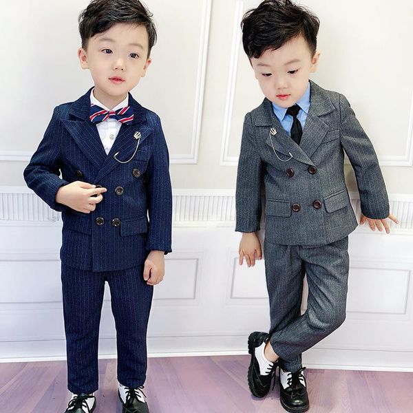 clothing sets western style children's stripe blzaer for wedding baby boys double breasted jacket pants and shirt clothes, White
clothing sets western style children's stripe blzaer for wedding baby boys double breasted jacket pants and shirt clothes, White
