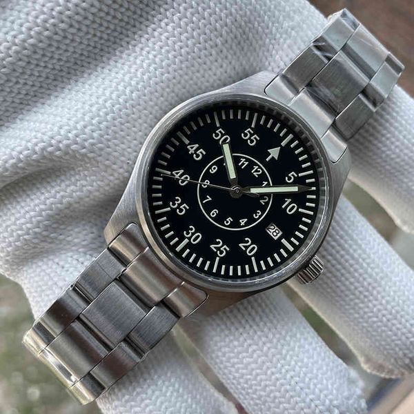 re engraved fine steel sports diving watch 200m waterproof luminous automatic mechanical small pilot men's, Slivery;brown
re engraved fine steel sports diving watch 200m waterproof luminous automatic mechanical small pilot men's, Slivery;brown