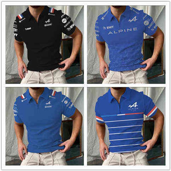 2022 new f1 zipper polo shirt formula one alpine team alonso blue black polo shirt casual short-sleeve racing fans summer, White;black
2022 new f1 zipper polo shirt formula one alpine team alonso blue black polo shirt casual short-sleeve racing fans summer, White;black
